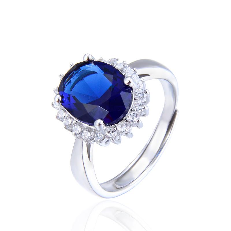 Lindon Klassisk 925 Sterling Sølv Zircon Ring Dame Smykker Bryllup Løfte Party Gift