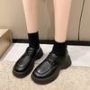 Lace-up Leather Shoes, Women's Loafers, New Versatile and Gentle Thick-soled Height-increasing Shoes