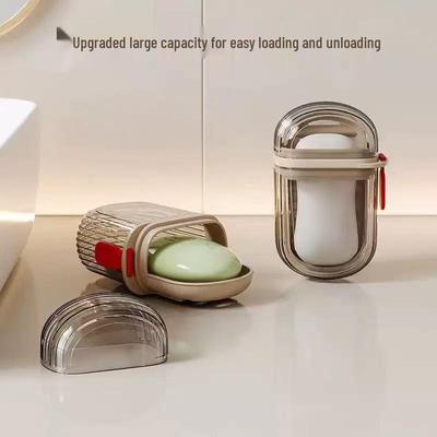 Portable Transparent Soap Box: Drainable, Travel-Friendly, Mini Storage Solution