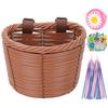 Biciclette per Bambini Cesto Nastri Campanelli Bici con Adesivo Manubrio Anteriore Staccabile Cesto Bici Decorazione Resistente