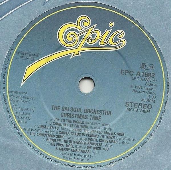 

7inch Record SALSOUL ORCHESTRA - Christmas Time EPCA1883 EPIC 1981 UK Soul/Funk Used