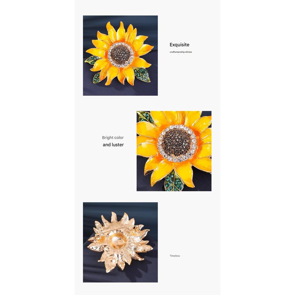 Versatile Alloy Flower Pin With Smooth Surfaces Easy To Cleaning For Multiple Styles Pairing