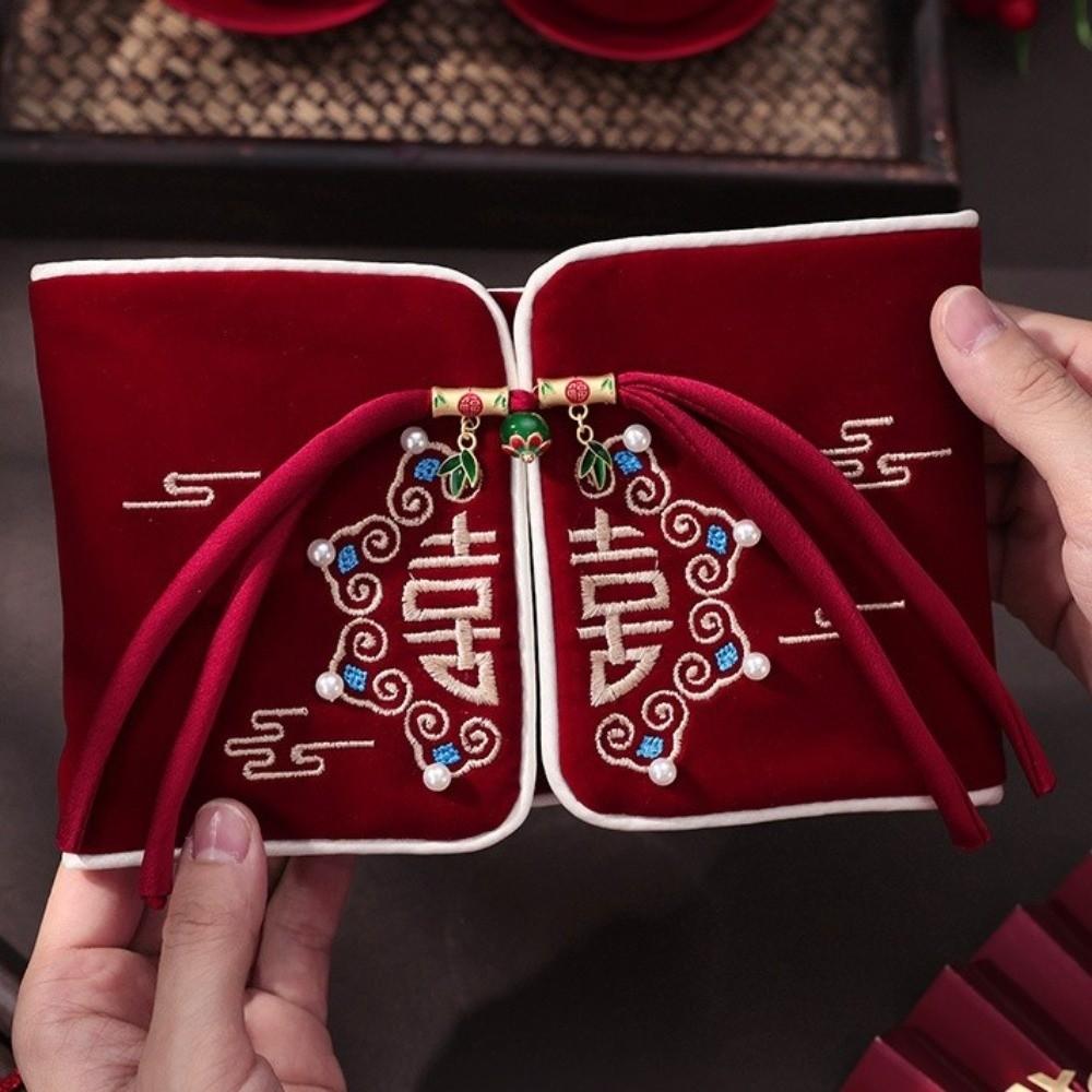 Embroidery Design Money Packet Handmade Best Wishes Envelope Wedding Envelope  Chinese New Year