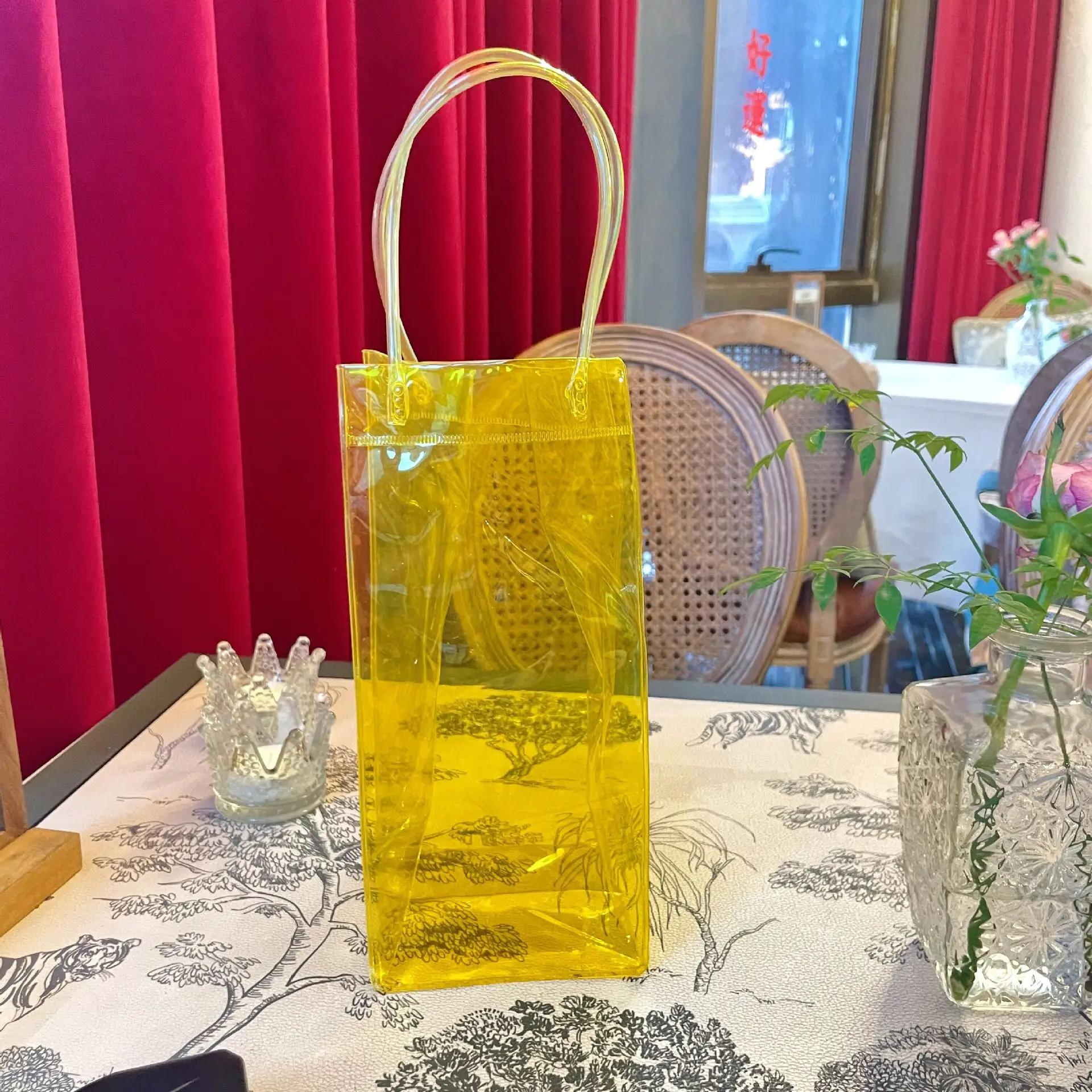 

Ice Wine Bags PVC Anti-leakage Ice Bag Transparent Refrigerated Champagne Red Wine Bottle Whisky Eco-friendly Portable Ice Bags