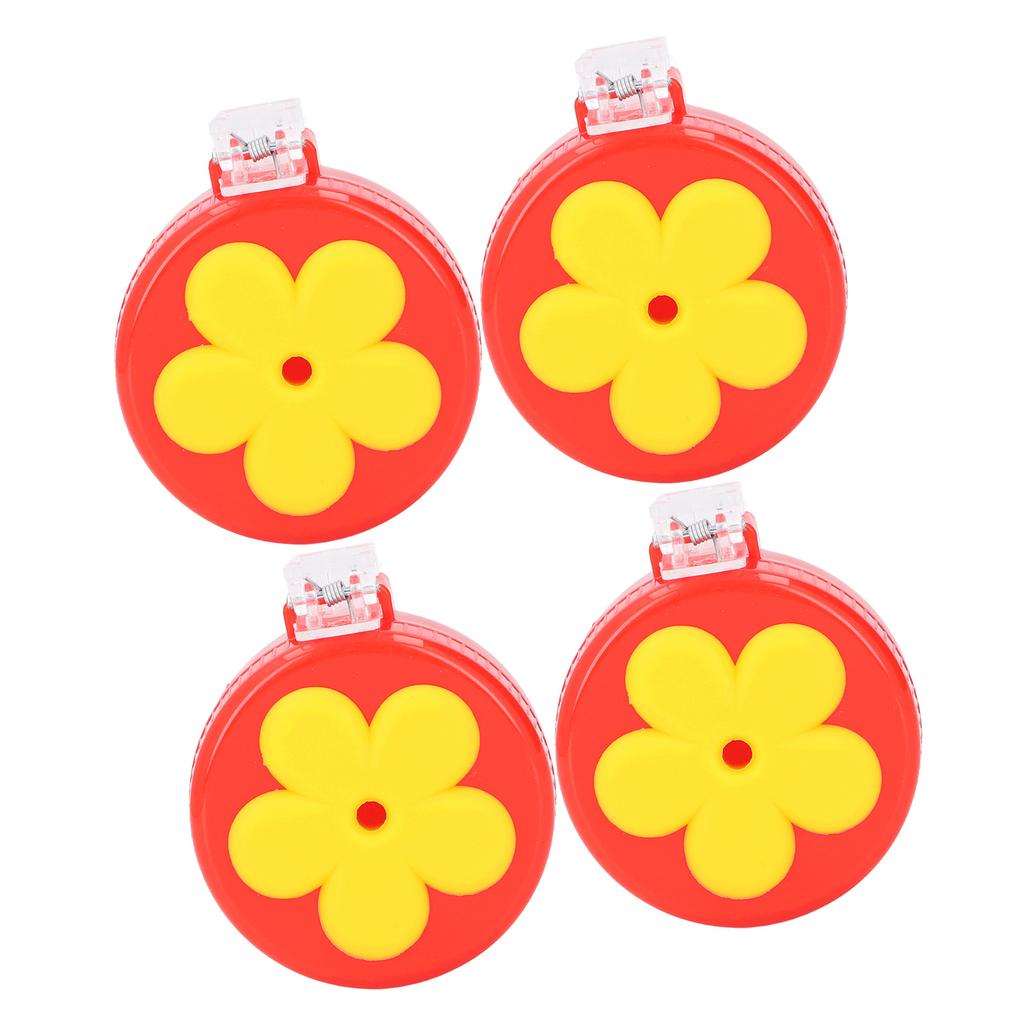 4pcs Hummingbird Clip Feeder ABS Portable with Brushes Flower Handheld Hummingbird Feeder for