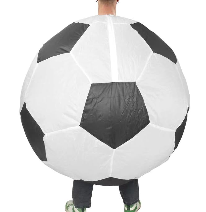 Giant Soccer Ball Costume Cosplay for height Inflates with For Watching World Cup [DOKiDOKi] [Suitable 150-190cm] Halloween, Impressive, Party,