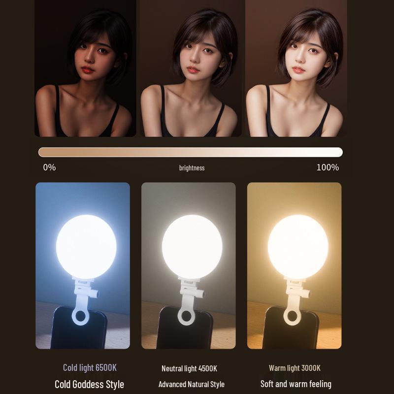 LED Pocket Light: Three-Color Temperature Selfie & Photography Fill Light