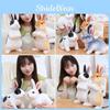 Adorable Plush Brown And White Bunny Toy For Cuddling And Snuggling, 24cm