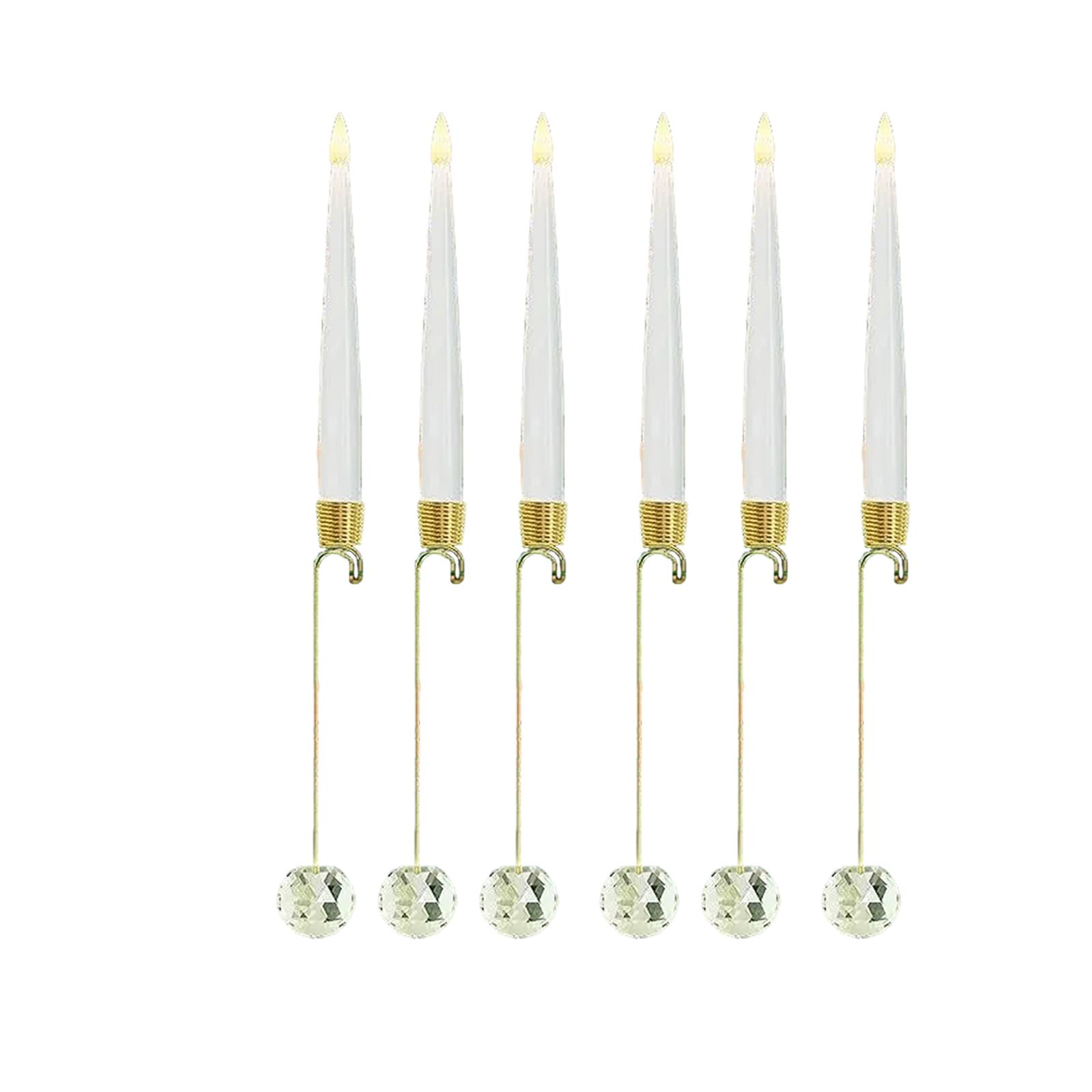 

6 Pack Christmas Tree Candles with Remote Flameless LED Candles Decorative Lights 6 Pieces Christmas Decorations for Holiday