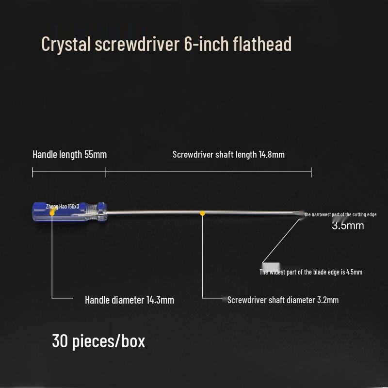 Compact Multi-functional Crystal Screwdriver Set for Phone & Computer Repair - Includes Phillips and Flathead.