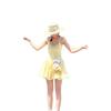 Dopamine Yellow Suspender Dress Female Sweet Small Holiday Wind Polka Dot Bud Skirt Waist Fluffy Skirt Summer