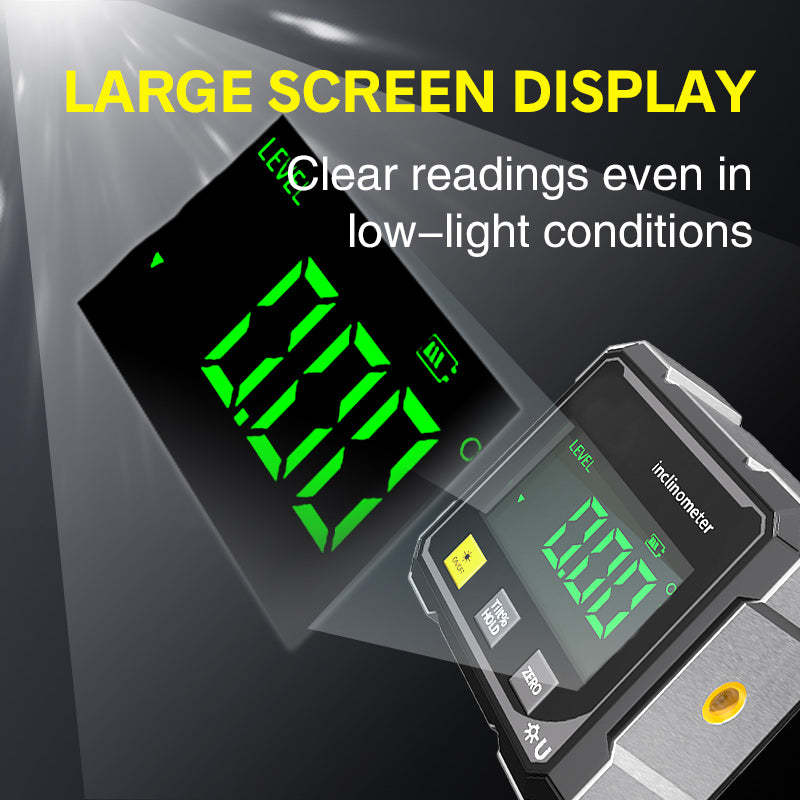 4-Side Magnetic Digital Angle Gauge With Laser Mini Electronic Protractor Horizontometer Inclinometer Angle Ruler Slope Measure