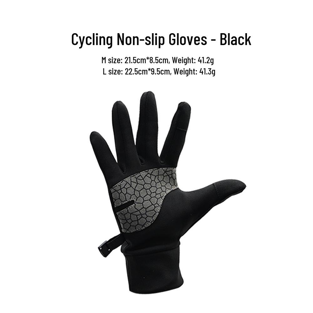 

Unisex Autumn-Winter Cycling Gloves: Warm, Velvet-Lined, Elastic, Touchscreen-Compatible, Non-Slip, Shock-Absorbing. L