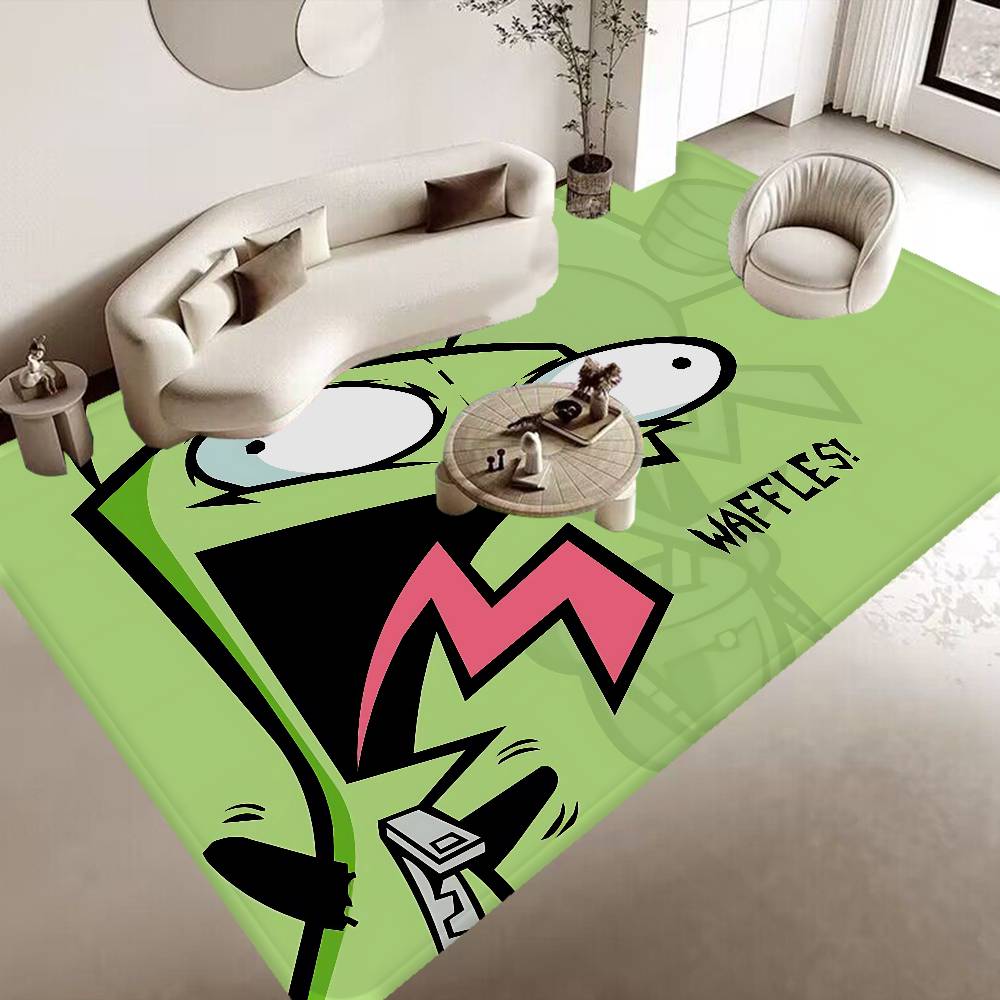 Invader Zim Cartoon Anime Floor Mat Floor Mat Rectangle Anti-slip Home Soft Badmat Front Door Indoor Outdoor Mat Welcome Doormat