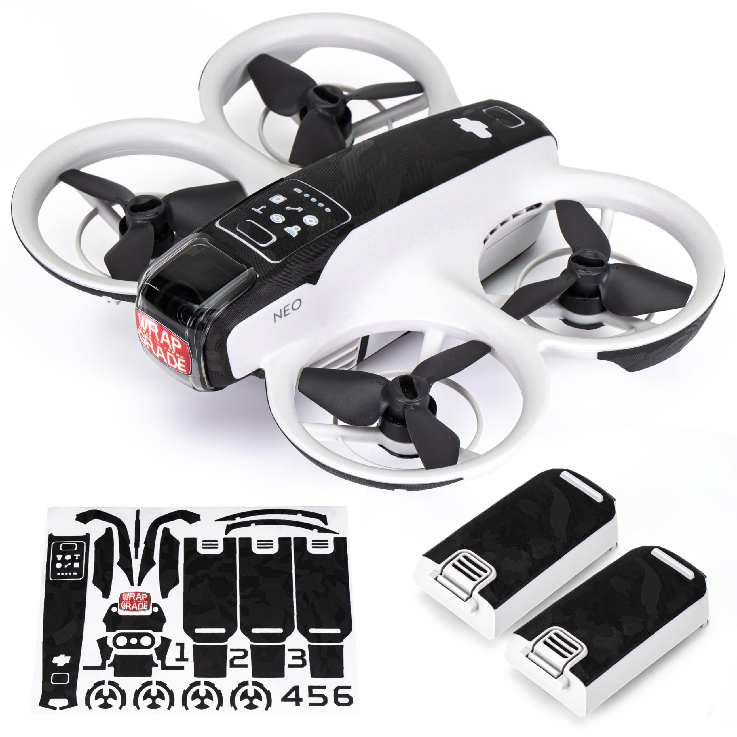 

Wrapgrade Accent Color for DJI NEO Bumpy (Black Camo)