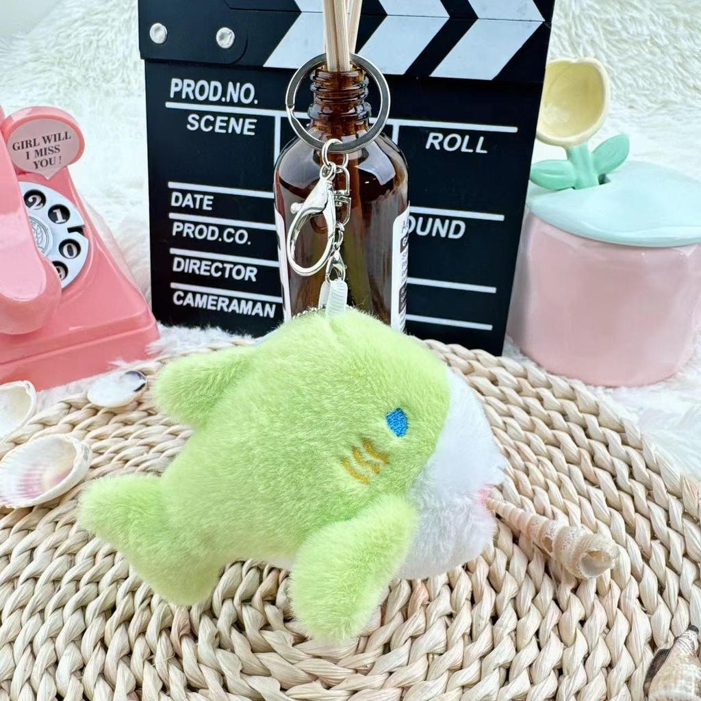 Cute Plush Shark Keychain: Biting Hand Stuffed Animal Charm