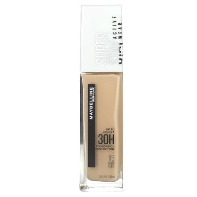 Super Stay, Fondotinta a Copertura Totale, 115 Avorio, 1 fl oz (30 ml)