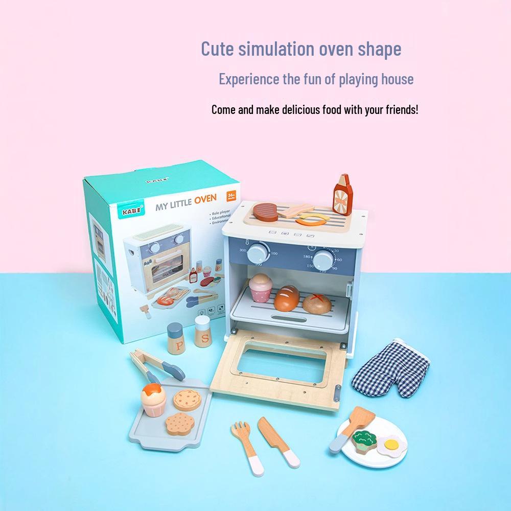 

Multifunctional Wooden Kitchen Toy: Toddler Oven & Dessert Puzzle