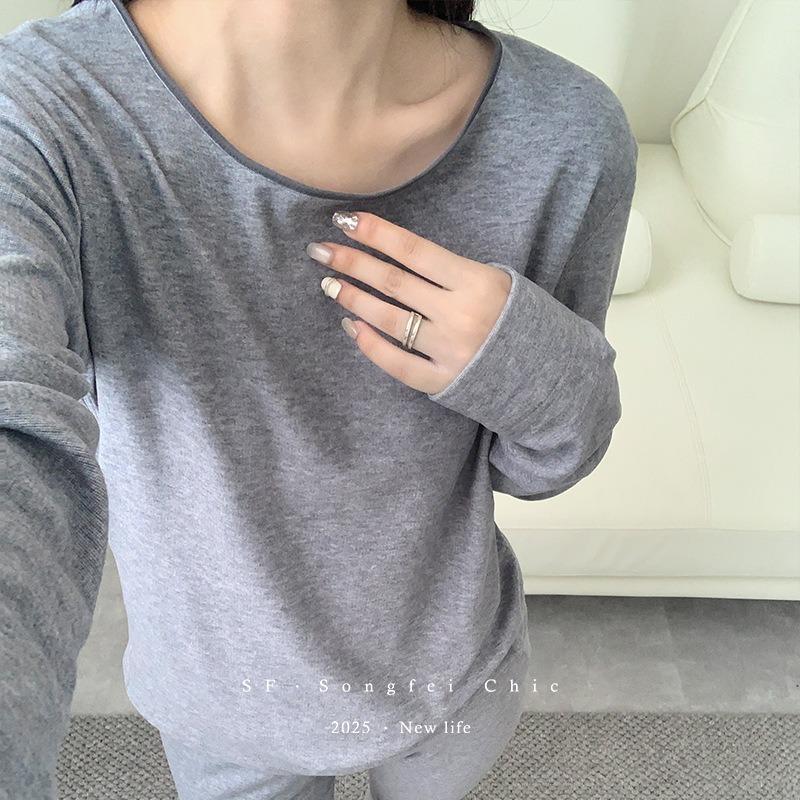 6 Snowflake Velvet Thermal Underwear Women's Autumn and Winter New Polished Thickened Women's Suit Slim-fitting Elastic Long Johns