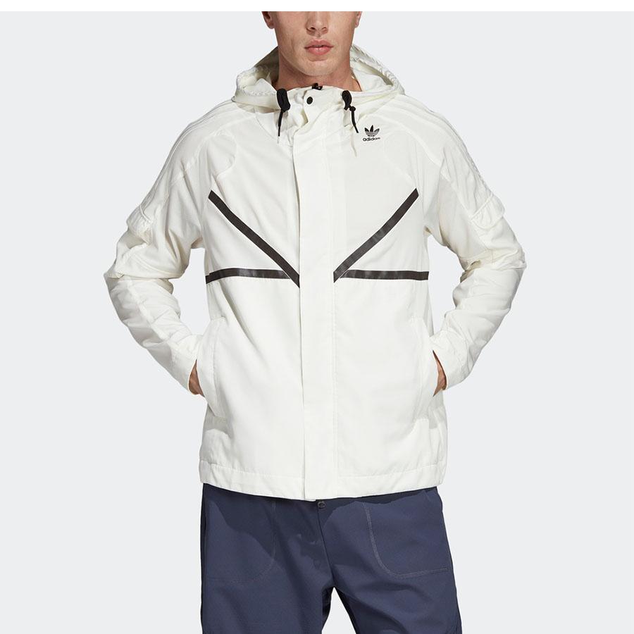 adidas Originals Trefoil Karkaj Freizeit-Sportjacke Herren Oberbekleidung Han-Jade-Weiß DV1986
