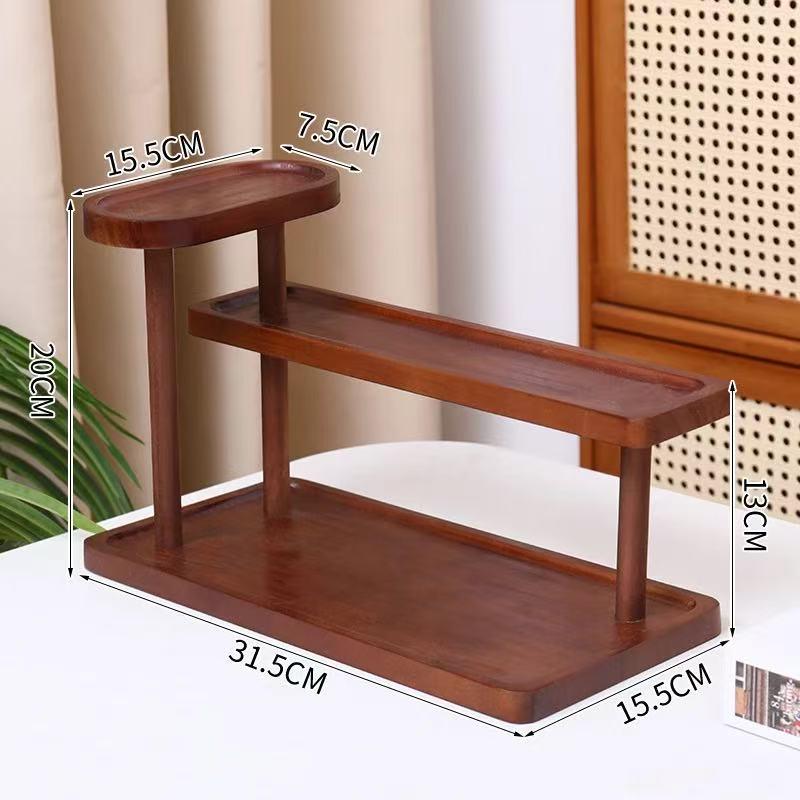 Solid Wood Tiered Display Stand for Jewelry, Ornaments, Snacks & Succulents