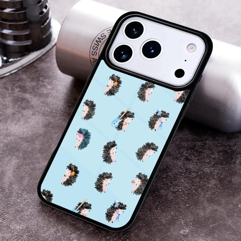 

Cute Hedgehog Phone Case For iPhone 17 16 15 14 13 12 11 Pro Max Plus 17Air Soft Silicone Cover iPhone 16 Pro Max