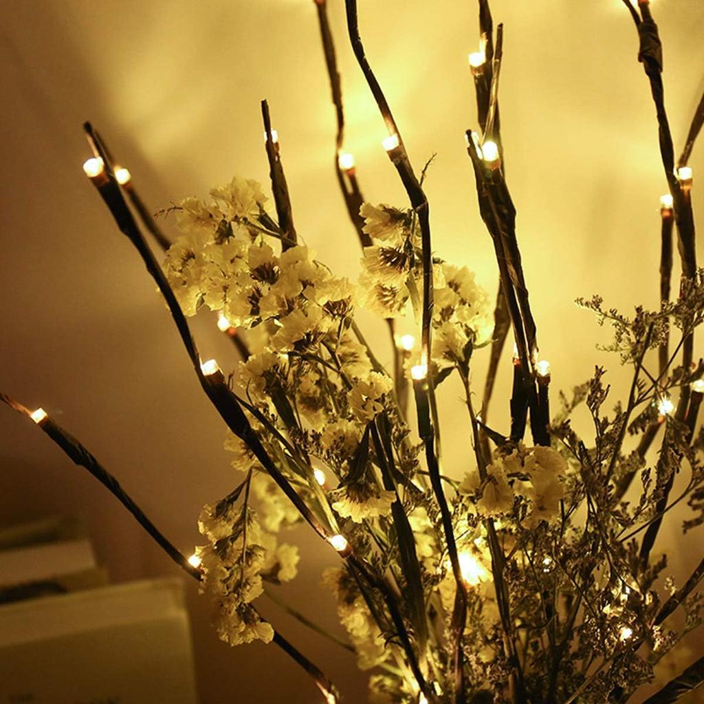 Led Branch Light Battery Operated Lighted Branches Vase Filler Willow Twig Lighted Branch 30 Inch 20 LED for Christmas Home Party Decoration Indoor