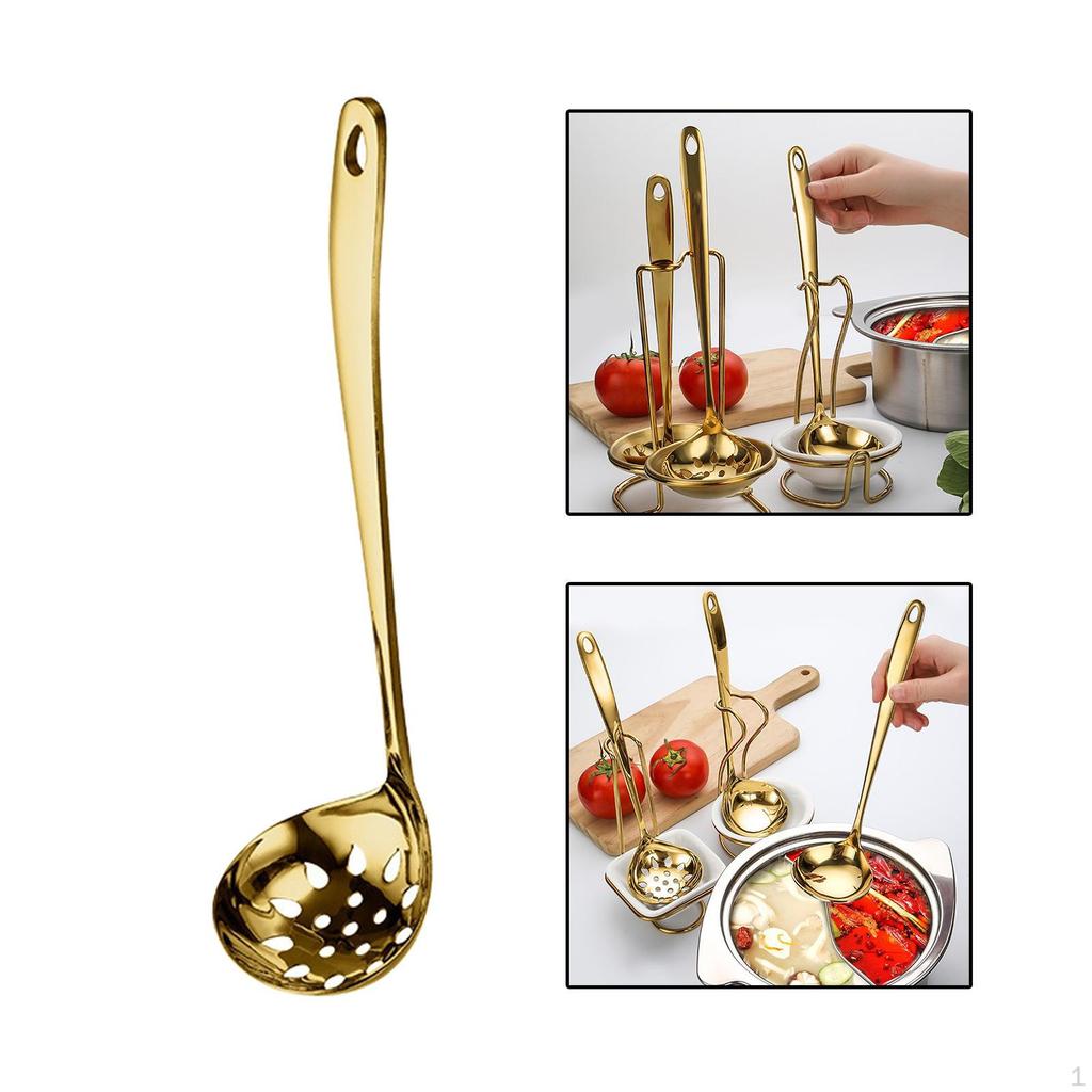 Lingură de servire pentru gătit, multifuncțional 10,6 inchi portabil cu cârlig, ustensilă