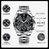 Quartz Chronograph Watch Stainless Steel Date Luminous Waterproof Business Men