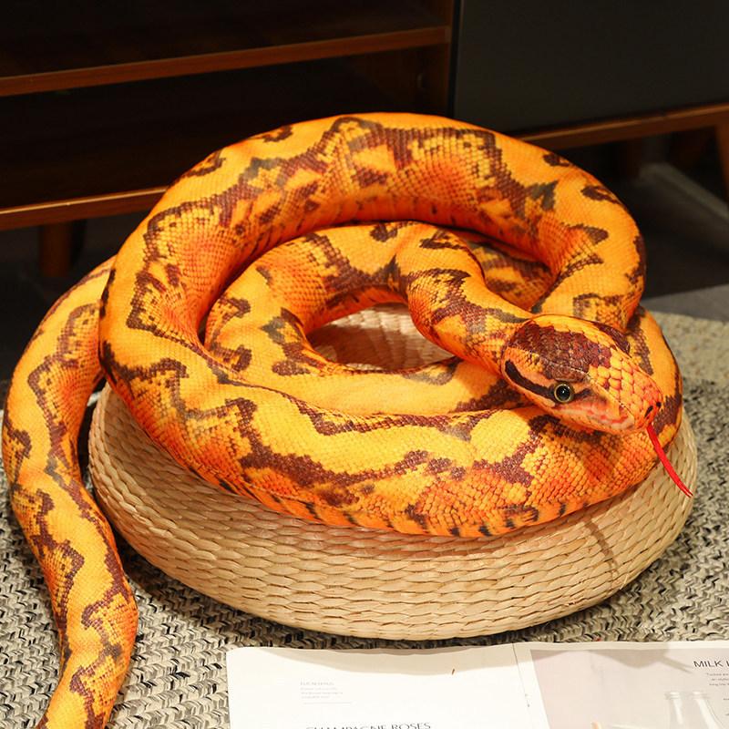 Simulation Artificial  Python Plush Toy Stuffed Animals Doll Reptile Long Snake  Spoof Joke