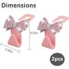 Bling Car Headreat Hook, 2PCS Crystal Rhinestone Cute Bow Vehicle Seat Back Hanger Storage For Purses Bags Grocery, Diamond Auto Rear Seat Organizer,