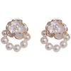 French Camellia Pearl Ear Cuff: Elegant, Non-Piercing Luxury Earrings