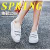 Leather Velcro Little White Shoes Women's Spring and Summer New One-pedal Flat-bottomed Lazy Breathable Shallow-mouth Single Shoes