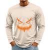 Men's Casual Long Sleeve Neck T-Shirt for Halloween