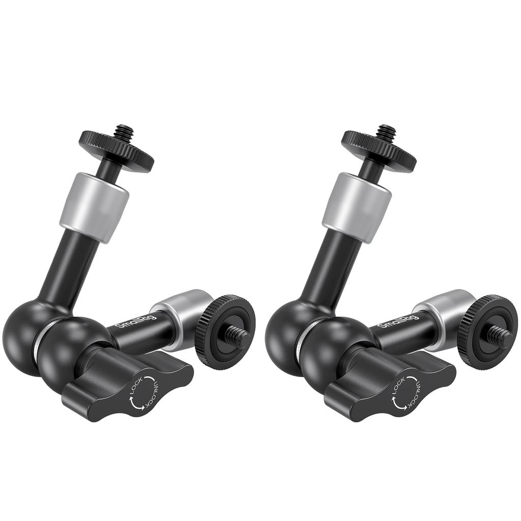SmallRig Magic Articulating Adjustable Friction Arm Mount with Thread for Camera Light Setups 5.5-inch Arm, 2-Pack, 1/4"-20 Monitor/LED (Product