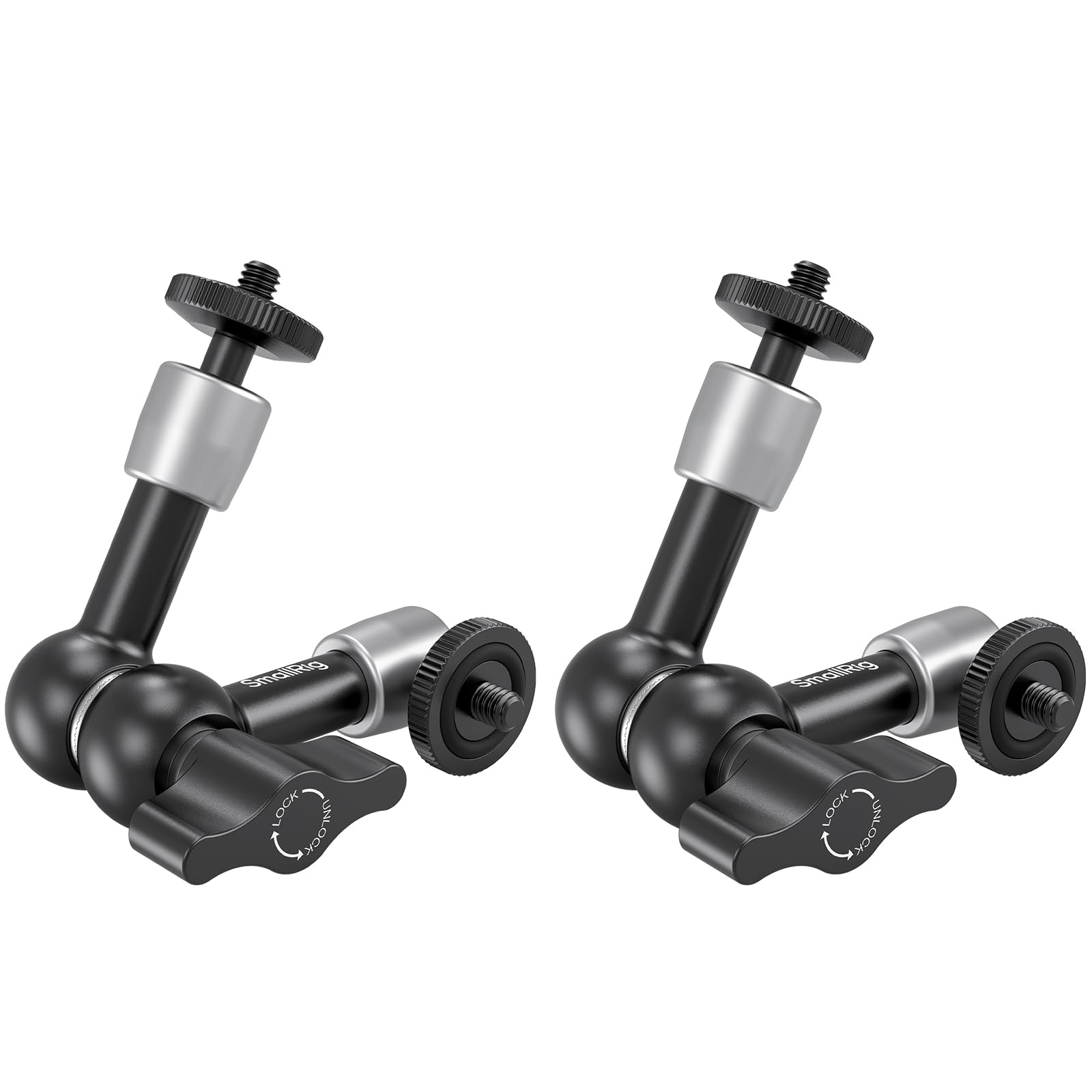 

SmallRig Magic Articulating Adjustable Friction Arm Mount with Thread for Camera Light Setups 5.5-inch Arm, 2-Pack, 1/4 -20 Monitor/LED (Product