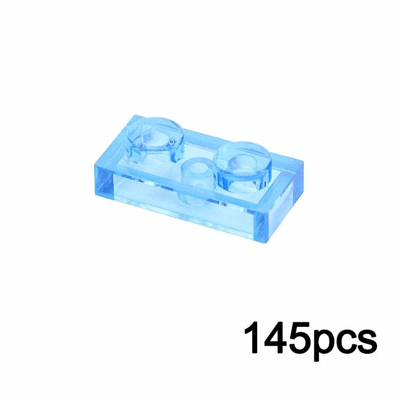 DIY Transparent Thin Plate Figures 3024 3023 Building Blocks 1x1 2X2 1x2 Dot Assemblage Educational Construction Clear Brick Toy