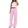 2024 Women's Striped Wide Leg Pants Casual Street INS Fashion Loose High Waist Pants