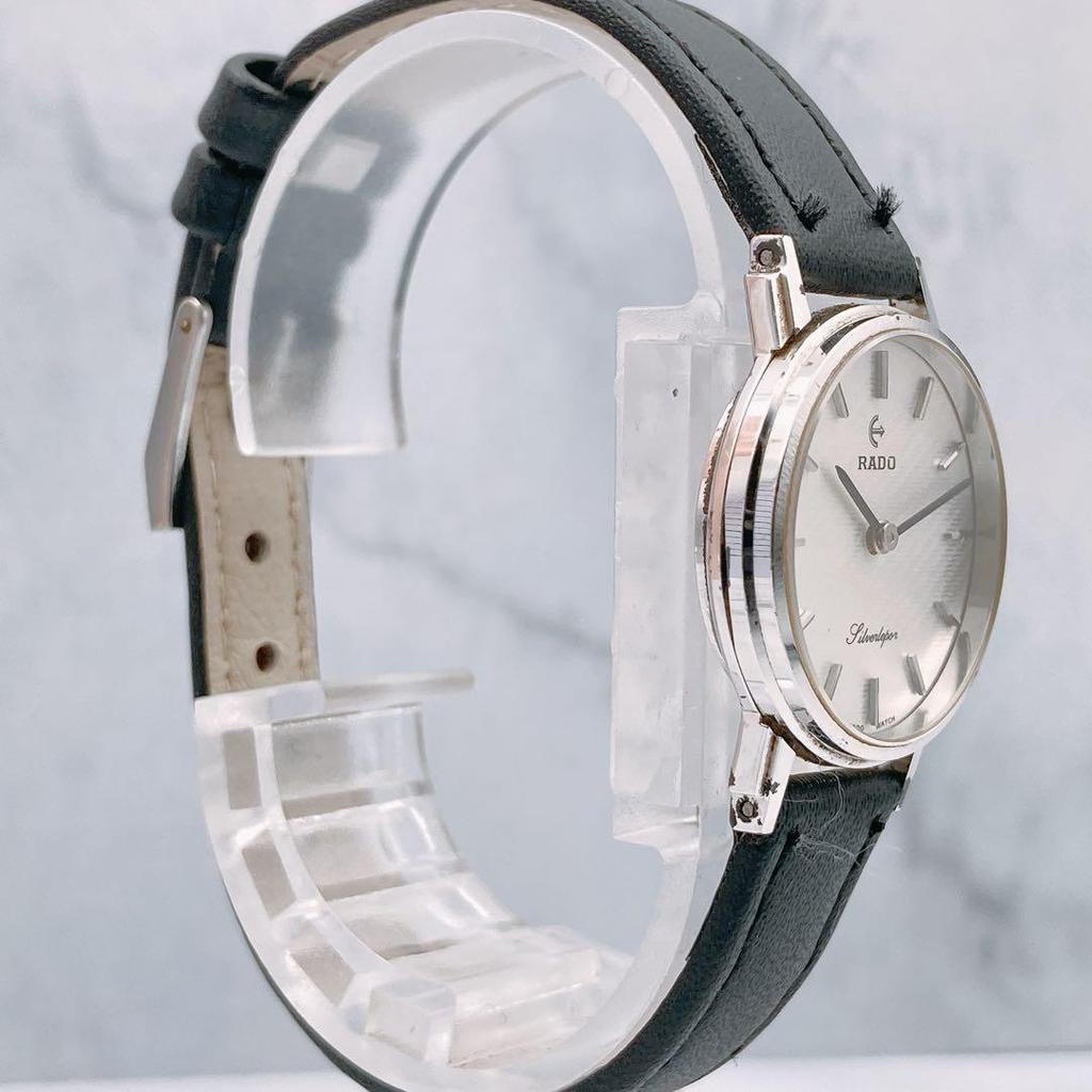Used Working item rare RADO Silverlepor hand-wound watch new belt ladies silverlepor vintage cal.405 silver genuine buckle