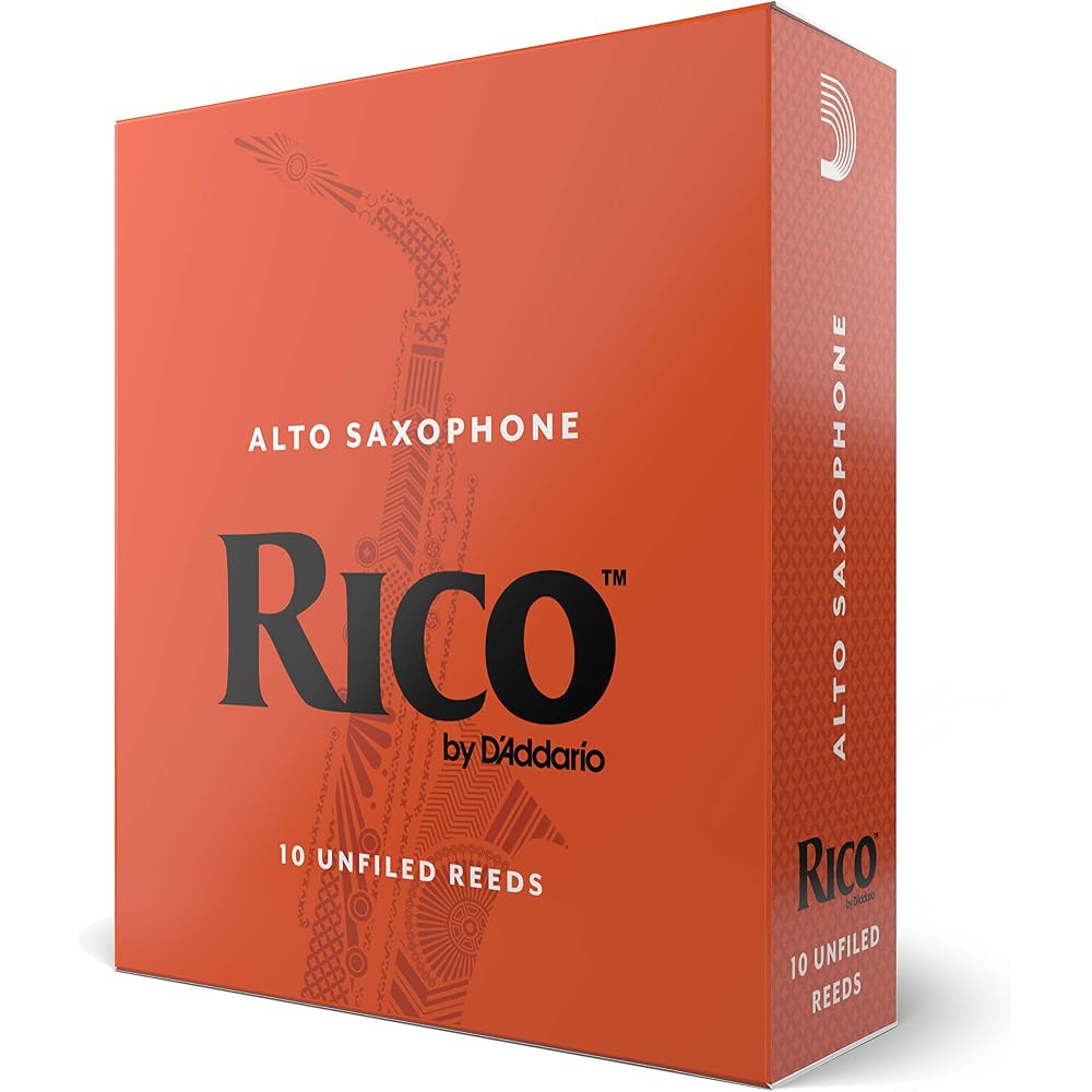 D'Addario WoodWinds Daddario Reed for Alto Saxophone RICO RJA1020 [Hardness: 2.0] Pack of 10 [Dom...