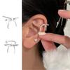 Stylish Alloy Butterfly Ear Jewelry Gift Earrings Earrings Clip Ear Studs Ornaments Suitable for Daily Outfit and Party