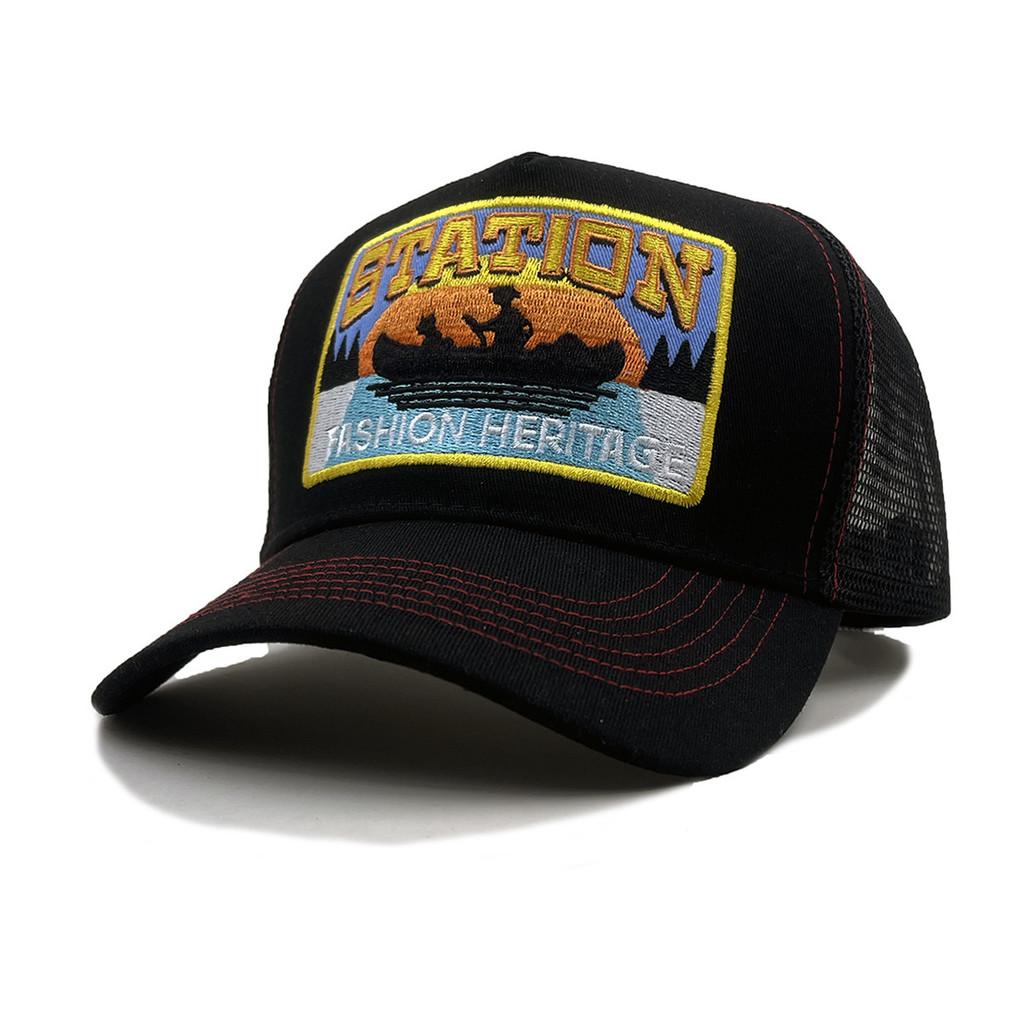 

Outdoor Boat Embroidered Sun Hat For Men Women Summer Sun Protection Baseball Cap чорний