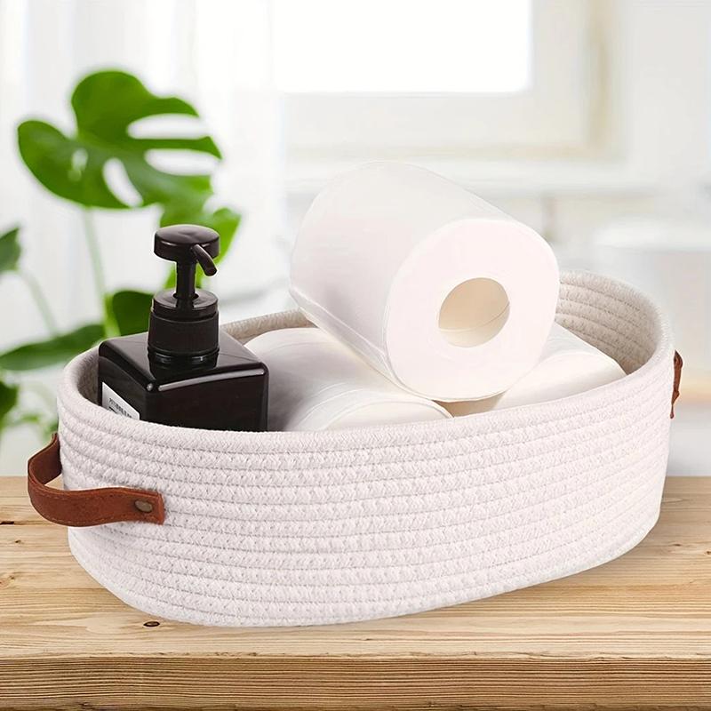 Paniers de Rangement Tressés en Corde de Coton Nordique Boîtes de Rangement Organiser Articles Divers de Bureau Panier de Rangement Articles Divers Clés Cosmétiques Rangement