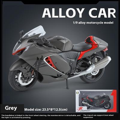 Suzuki Hayabusa GSX-1300R Motorradmodell im Maßstab 1:9 aus Metallguss – Sammlerstück, trendige Dekoration, Geschenk für Kinder