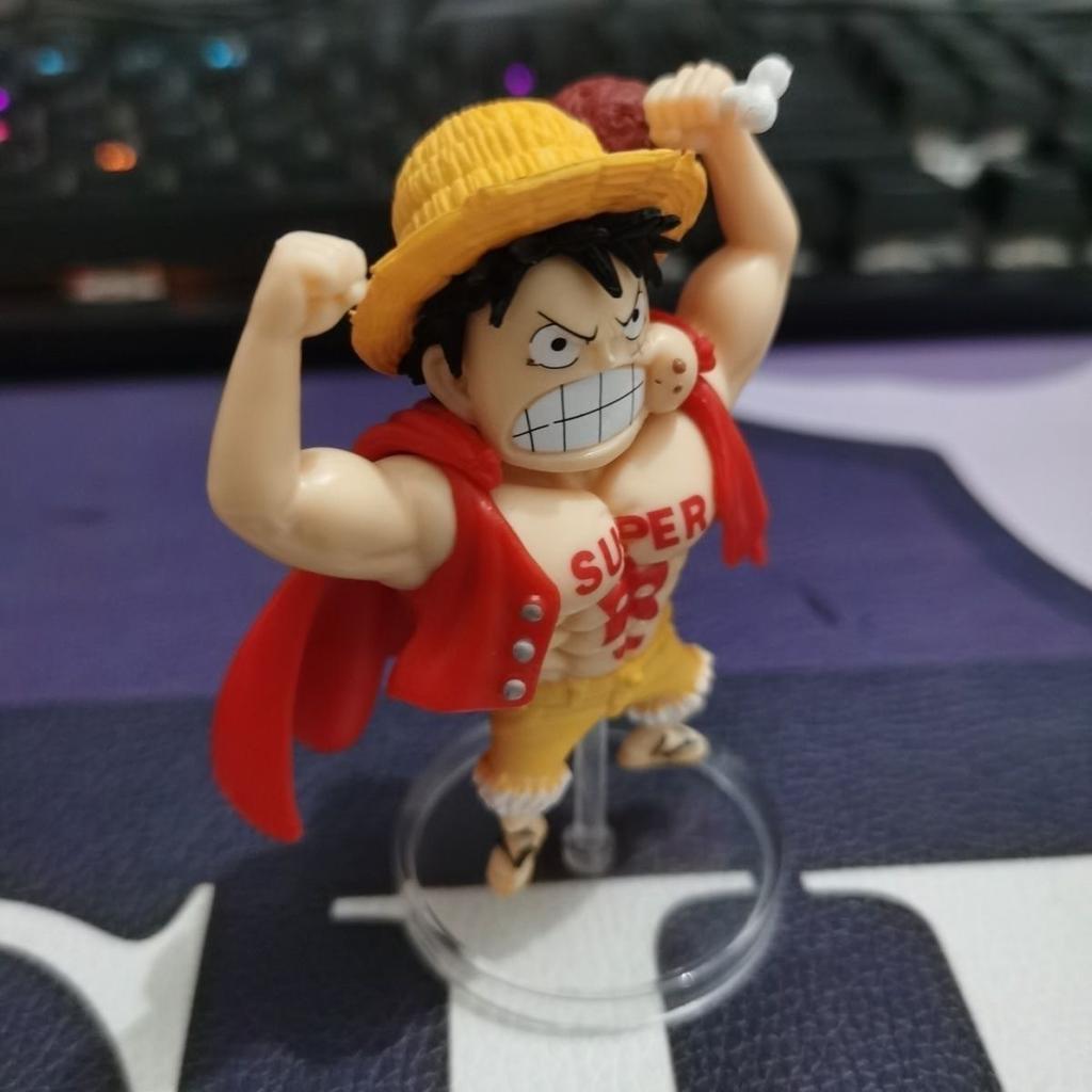 Anime One Piece Q Muscle Luffy Action Figure Collection PVC Model Doll Toys Decoration Gifts