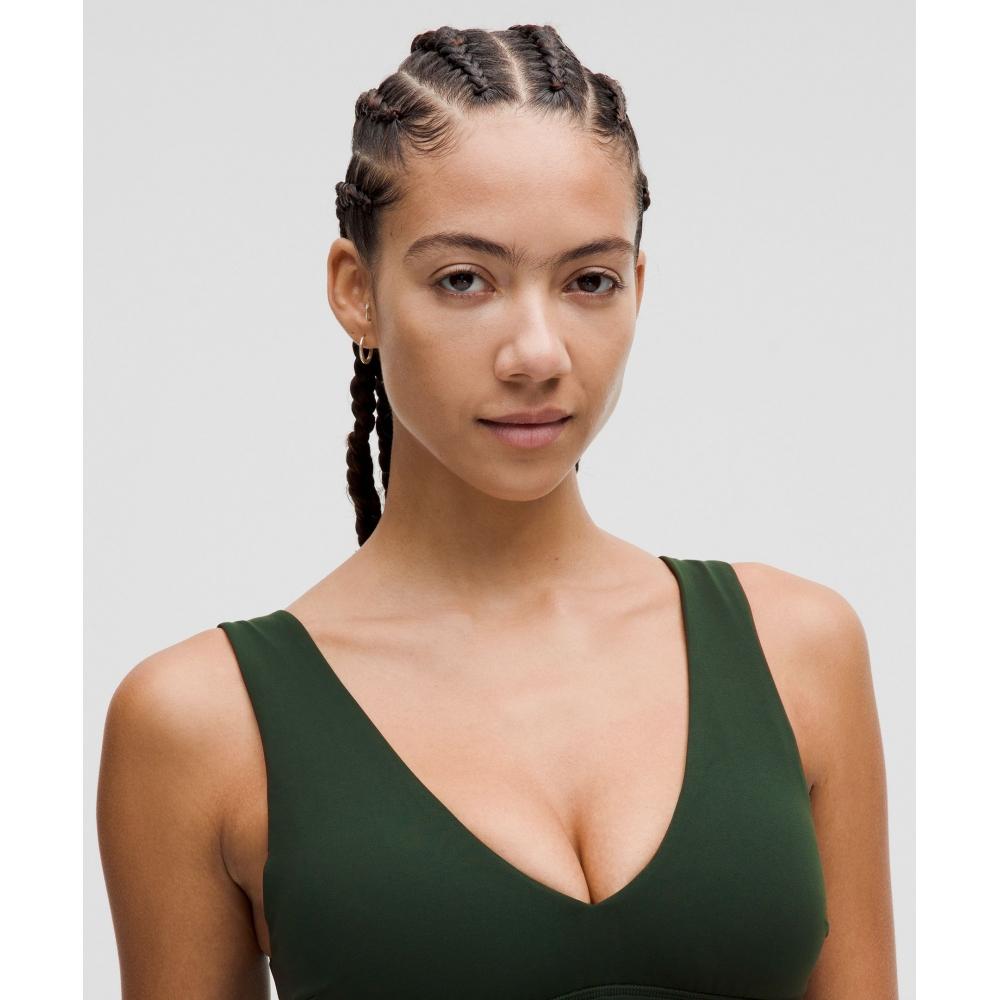 Lululemon Align  V NeCk Bra  Light Support  C D Cup Rainforest Green