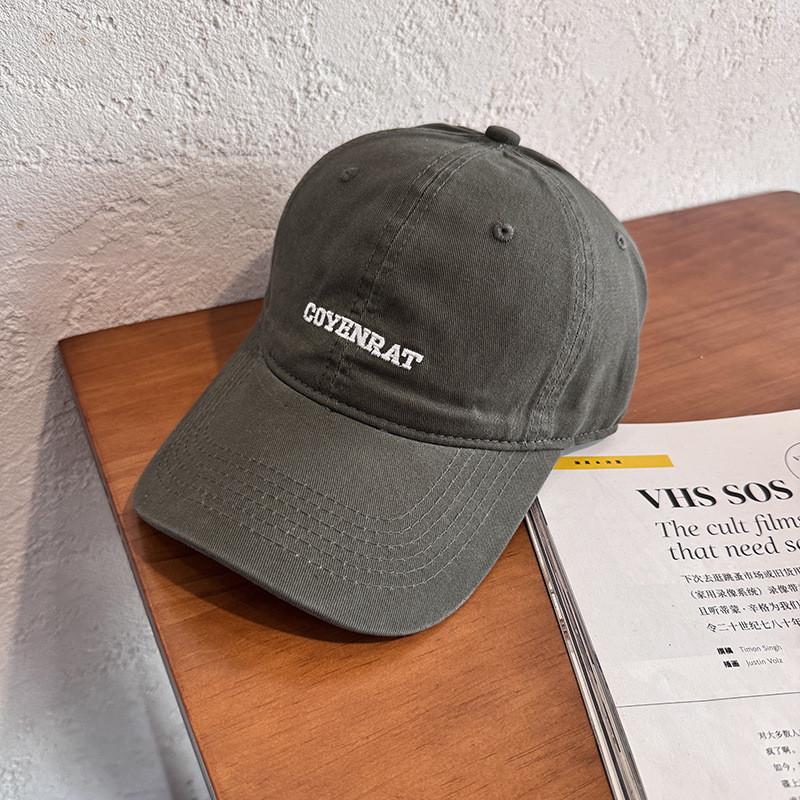 Casual Letter Embroidered Baseball Cap For Men Women Sun Protection Spring Summer зелёный