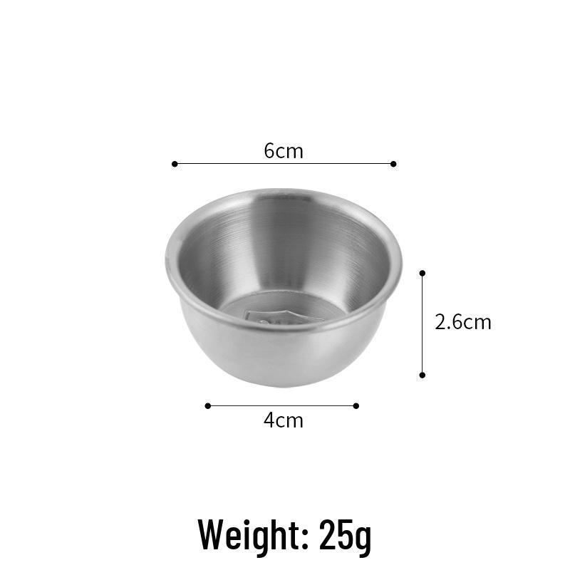 Stainless Steel European-Korean Style Sauce Bowl for Dipping, French Fries, Ketchup, and Salad Dressing.