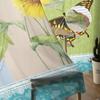 Sunflower Butterfly Lace Tulle Curtains for Bedroom Hall Living Room Decor Chiffon Curtain for Balcony Kitchen Home Drapes