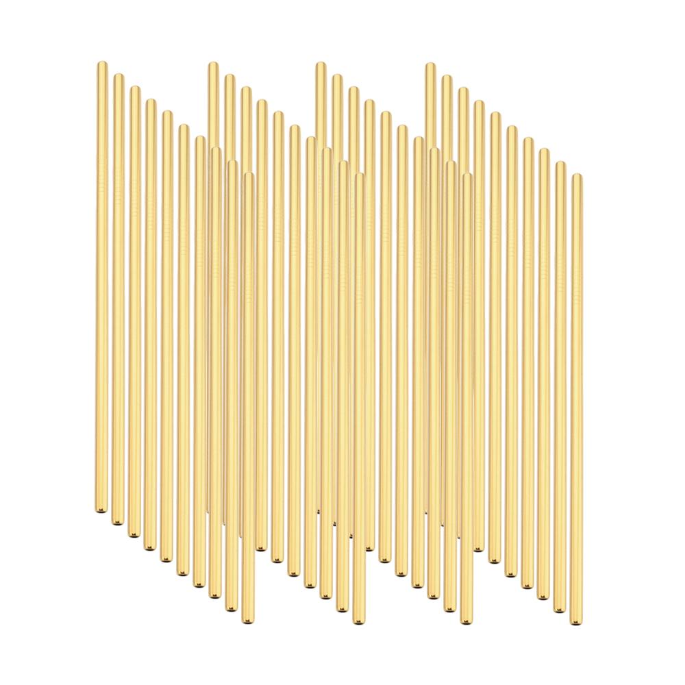 6*215mm 40Pcs Eco-friendly Reusable Metal Straws Set 304 Stainless Steel Drinking Straw Cocktail Party Favor Bar Accessory